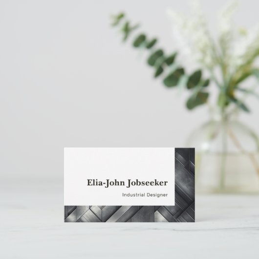 Klassieke Werkzoekende Eenvoudig Minimalistisch Gr Visitekaartje (Staand voorkant)