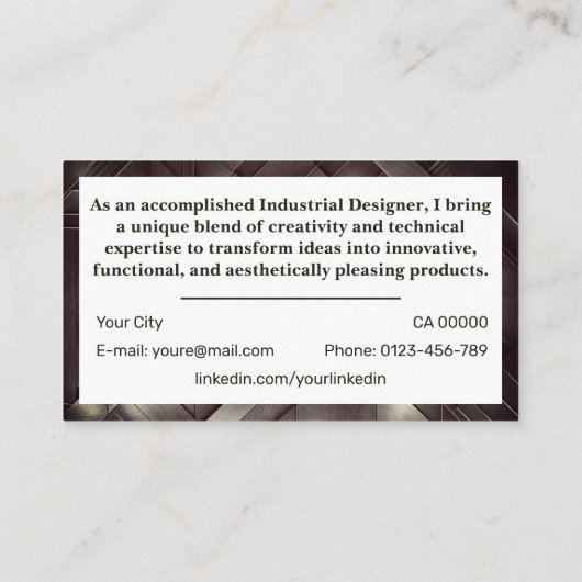 Klassieke Werkzoekende Eenvoudig Minimalistisch St Visitekaartje (Achterkant)