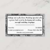 Klassieke werkzoekende Gemarmerd Eenvoudig Minimal Visitekaartje (Achterkant)