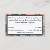 Klassieke Werkzoekende Gemarmerd Eenvoudig Minimal Visitekaartje (Achterkant)