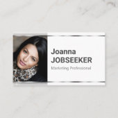 Klassieke werkzoekende minimaal Elegant Plain Whit Visitekaartje (Voorkant)