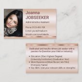 Klassieke werkzoekende minimaal Ombre Elegant Roos Visitekaartje (Voorkant / Achterkant)