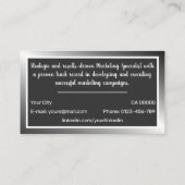 Klassieke Werkzoekende Zilver Ombre Eenvoudig Mini Visitekaartje (Achterkant)