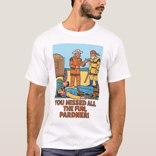 Klassieke Western Cartoon T-shirt (Voorkant)