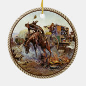 Klassieke Western Koks Problemen Keramisch Ornament (Achterkant)