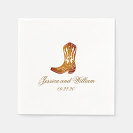 Klassieke Westerne donkerbruine bruiloft Servet