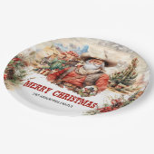 Klassieke westerne stijl Santa sheriff en cowboy Papieren Bordje (Gekanteld)