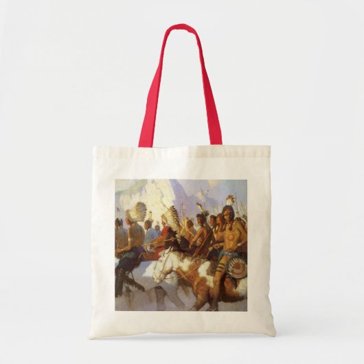 Klassieke westerse kunst, Indiaanse oorlogspartij  Tote Bag (Voorkant)