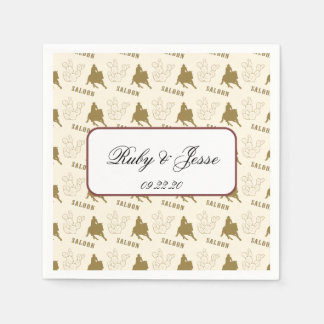 Klassieke Westerse Woestijn Bruine Bruiloft Servet