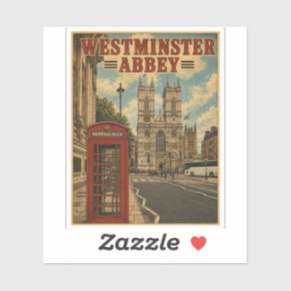 Klassieke Westminster Abbey Londense cadeaus & sou Sticker