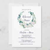 Klassieke White Flowers Rehearsal Dinner Kaart (Voorkant)