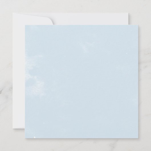 Klassieke White Flowers Square Weddenschap Kaart (Achterkant)