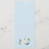 Klassieke White Flowers Weddenrenmenu Menu (Achterkant)