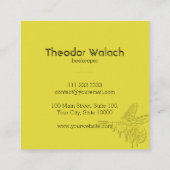 Klassieke White Gold Bee Professional Vierkante Visitekaartje (Achterkant)