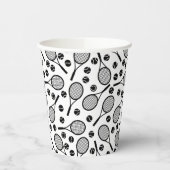 Klassieke White Tennis Pattern Player Birthday Par Papieren Bekers (Links)