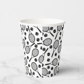 Klassieke White Tennis Pattern Player Birthday Par Papieren Bekers (Rechts)