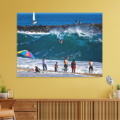 Klassieke wig wipeout - Newport Beach, Ca Canvas Afdruk (Insitu (Woonkamer))