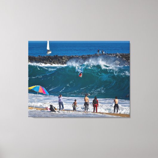 Klassieke wig wipeout - Newport Beach, Ca Canvas Afdruk (Voorkant)