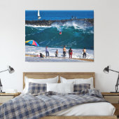 Klassieke wig wipeout - Newport Beach, Ca Canvas Afdruk (Insitu (Slaapkamer))