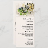 Klassieke wijn & druiven, restaurant slanke lijn menu (Voorkant / Achterkant)