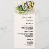 Klassieke wijn en druiven, restaurant Slimline Menu (Voorkant)