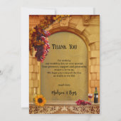 Klassieke wijngaard foto bruiloft bedankkaart (Achterkant)