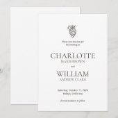 Klassieke wijngaard Napa Italië huwelijkslocatie Save The Date (Voorkant / Achterkant)