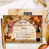 Klassieke wijnmakerij of wijngaard RSVP uitnodigin