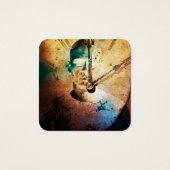 Klassieke wijzerplaat vierkante visitekaartjes (Achterkant)