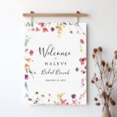 Klassieke Wild Floral Bridal Brunch Welkomstbord Poster