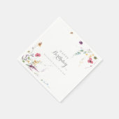 Klassieke Wild Kleurrijke Bloemen Verjaardagsfeest Servet (Hoek)