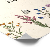 Klassieke Wilde Bloem Baby Shower Fotohokje Poster (Hoek)