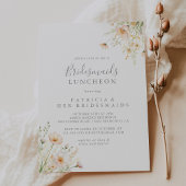 Klassieke Wilde Bloemen Bruidsmeisjes Lunch Bruilo Kaart