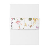 Klassieke wilde kleurige Floral Wedding Uitnodigingen Wikkel (Achterkant Voorbeeld)