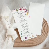 Klassieke wilde kleurrijke Floral Dinner Menu