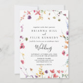 Klassieke wilde kleurrijke Floral voor en achter b Kaart (Voorkant)