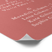 Klassieke Wildflower Alfabetische Zitting Grafiek Poster (Hoek)