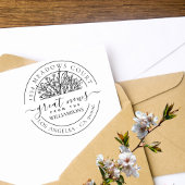 Klassieke Wildflower familie retouradres Rubberstempel
