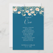 Klassieke Wildflower tafel nummer 1 zitkaart Kaart (Voorkant)