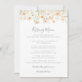 Klassieke Wildflower Wedding Kissing Menu Game Kaa (Voorkant)