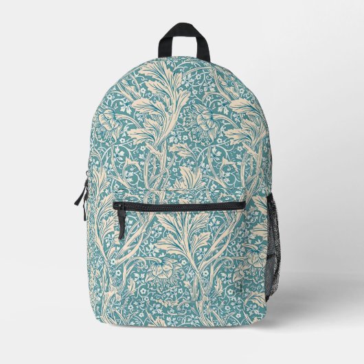 Klassieke William Morris Arcadia Bloemrijke Naadlo Bedrukte Rugzak (Voorkant)