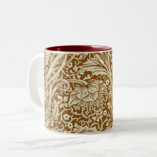 Klassieke William Morris Arcadia Bloemstuk Kunstpr Tweekleurige Koffiemok