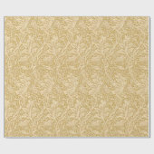 Klassieke William Morris Arcadia Goud Naadloos Cadeaupapier (Vlak)