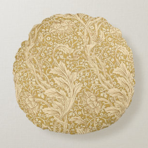 Klassieke William Morris Arcadia Goud Naadloos Rond Kussen