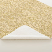 Klassieke William Morris Arcadia Goud Naadloos Sherpa Deken (3/4)