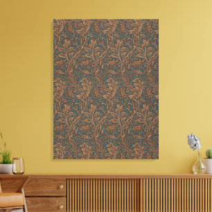 Klassieke William Morris Arcadia Naadloos Behangpa Canvas Afdruk