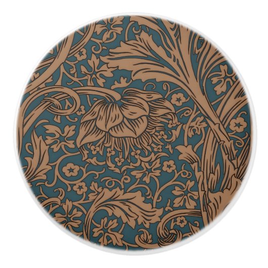 Klassieke William Morris Arcadia Naadloos Behangpa Keramische Knop (Voorkant)