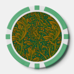 Klassieke William Morris Arcadia Naadloos Behangpa Poker Chips