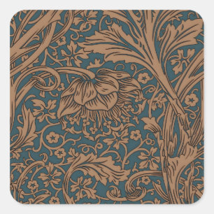 Klassieke William Morris Arcadia Naadloos Behangpa Vierkante Sticker
