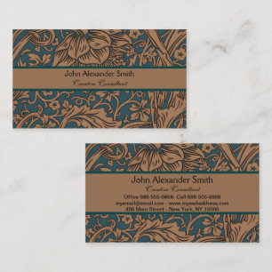 Klassieke William Morris Arcadia Naadloos Behangpa Visitekaartje